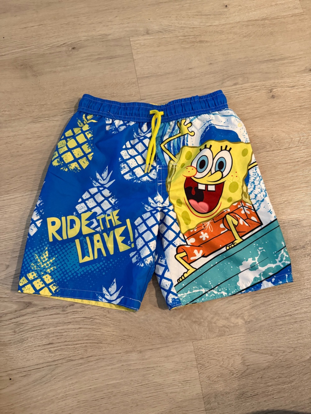 Nickelodeon SpongeBob Bright Blue and Yellow Kids Swim Shorts
